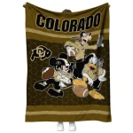 colorado buffaloes disney football gold quilt blanket best selling