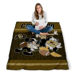 colorado buffaloes disney football gold quilt blanket best selling