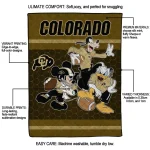 colorado buffaloes disney football gold quilt blanket best selling