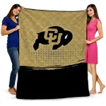 colorado buffaloes dot illusion gold quilt blanket best selling