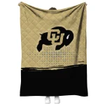 colorado buffaloes dot illusion gold quilt blanket best selling