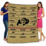 colorado buffaloes handdrawn stripes gold quilt blanket best selling