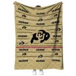 colorado buffaloes handdrawn stripes gold quilt blanket best selling