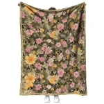 colorado buffaloes hibiscus foliage gold quilt blanket best selling