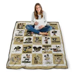 colorado buffaloes mickey mouse motif gold white quilt blanket best selling