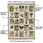 colorado buffaloes mickey mouse motif gold white quilt blanket best selling