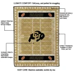colorado buffaloes mickey player gold quilt blanket best selling