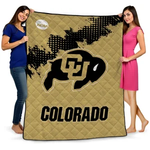 colorado buffaloes paint trail gold quilt blanket best selling