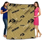 colorado buffaloes sketch lines gold quilt blanket best selling