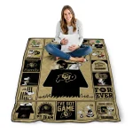 colorado buffaloes snoopy love gold quilt blanket best selling