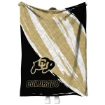 colorado buffaloes stroke art gold white quilt blanket best selling