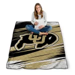 colorado buffaloes wild lines gold white quilt blanket best selling