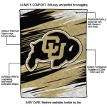 colorado buffaloes wild lines gold white quilt blanket best selling