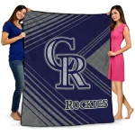 colorado rockies arrow layers blue quilt blanket best selling