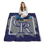 colorado rockies block border blue quilt blanket best selling