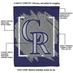 colorado rockies block border blue quilt blanket best selling