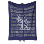 colorado rockies bold red blue quilt blanket best selling