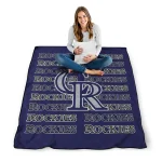 colorado rockies bold red blue quilt blanket best selling