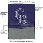 colorado rockies dot illusion blue quilt blanket best selling
