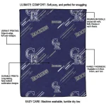 colorado rockies sketch lines blue quilt blanket best selling