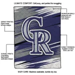 colorado rockies wild lines blue white quilt blanket best selling