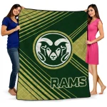 colorado state rams arrow layers green quilt blanket best selling