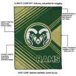 colorado state rams arrow layers green quilt blanket best selling