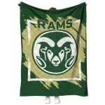 colorado state rams block border green quilt blanket best selling