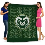 colorado state rams bold red green quilt blanket best selling
