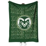 colorado state rams bold red green quilt blanket best selling