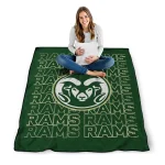 colorado state rams bold red green quilt blanket best selling