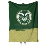 colorado state rams dot illusion green quilt blanket best selling