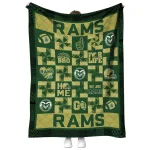 colorado state rams helmet heart green quilt blanket best selling