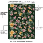 colorado state rams hibiscus foliage green quilt blanket best selling