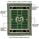 colorado state rams mickey player green quilt blanket best selling
