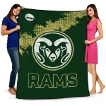 colorado state rams paint trail green quilt blanket best selling