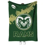 colorado state rams paint trail green quilt blanket best selling