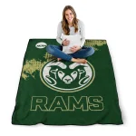 colorado state rams paint trail green quilt blanket best selling
