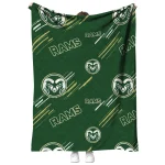colorado state rams sketch lines green quilt blanket best selling