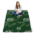 colorado state rams sketch lines green quilt blanket best selling