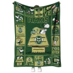 colorado state rams snoopy love green quilt blanket best selling
