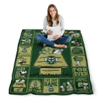 colorado state rams snoopy love green quilt blanket best selling