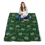 colorado state rams solid classic green quilt blanket best selling