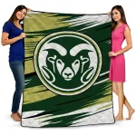 Colorado State Rams Wild Lines Green White Quilt Blanket 1 colorado state rams wild lines green white quilt blanket best selling