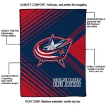 columbus blue jackets arrow layers navy blue quilt blanket best selling