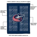 columbus blue jackets bold red navy blue quilt blanket best selling