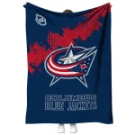 columbus blue jackets nhl shield navy blue quilt blanket best selling