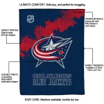 columbus blue jackets nhl shield navy blue quilt blanket best selling