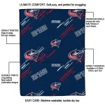 columbus blue jackets sketch lines navy blue quilt blanket best selling