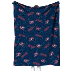 columbus blue jackets solid classic navy blue quilt blanket best selling